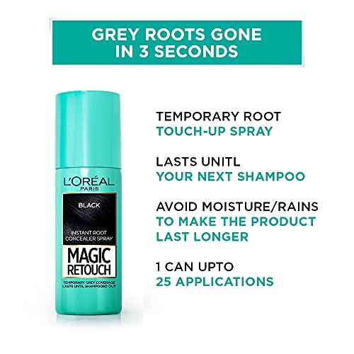 Image of L'OREAL PARIS Fresh Dream Lengths No Haircut Cream Leave-In Conditioner For Damaged, Frizzy & Dry Hair, 200 Millilitres & Instant Root Concealer Spray, Root Touch-Up, 2 Dark Brown