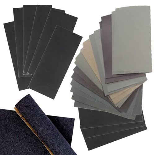 Papel de lijado de metal, hojas de lijado para madera - Fondo de vidrio seco húmedo de pulido automotriz | Hoja de arena de accesorios para carpintería para amantes del trabajo de la madera
