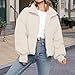 SXGYH Women’s Winter Cropped Puffer Jacket Coat Casual Quilted Baggy Long Sleeve Zip Down Jackets Outerwear (US, Alpha, X-Large, Regular, Regular, White)
