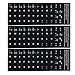 Clavier Stickers Remplacement espagnol non transparent avec fond noir sur lettrage blanc pour ordinateurs portables Desktops 3PCS pour usage domestique