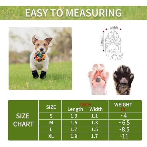 CHONGQILAO Hundeschuhe Pfotenschutz Outdoor, 4 Stücke Hundeschuhe Winter Pfotenschutz Hund Schneestiefel Hunde Schuhe rutschfeste Warme, Winter Schnee Hundestiefel für Große Mittlere Kleine Hunde