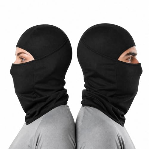 Image of Kingsway Full Face Mask Balaclava for Bikers - Premium Riceknit Helmet Liner | Riders Face Mask for Men and Women | UPF 50+ UV & Dust Protection