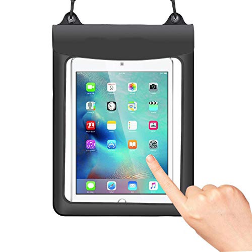Kimwing 10.1 - 11 Inch Tablet Waterproof Case Dry Bag Pouch for Samsung Tab A7 10.4â€/ Tab A 10.1 2019 / Tab S5e 2019 / Tab S7 11â€/ Tab S6 5G 10.5 / iPad Pro 12.9 / iPad Pro 11 / iPad Air 10.5 (Black)