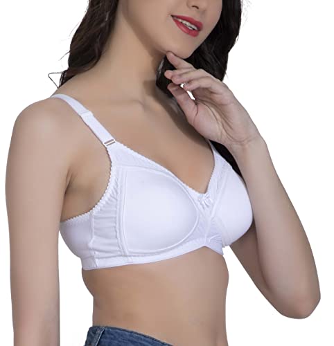 Image of Womens Seamless Padded Bra | Non Wired | Detachable Straps | Everyday Comfort | Full Coverage