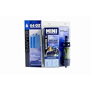 Sparset Sawyer MINI SP107 camouflage waterfilter + drinkzak (2 x 2 ltr. Sawyer SP114).