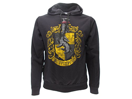 Harry Potter - Warner Bros Sweat A Capuche Hoodie Blason POUFSOUFFLE Maison Hufflepuff- 100% Officiel (XXL Extra Extra Large)