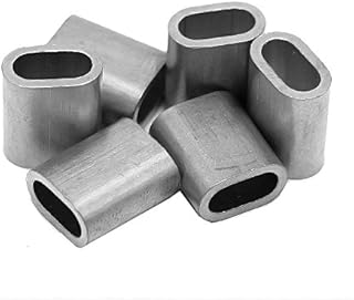 Constrabo® | 10 aluminiowych zacisków zaciskowych 10 mm | owalne aluminiowe zaciski zaciskowe zgodne z normą DIN EN 13411-3 (DIN 3093) | tuleje zaciskowe, zacisk aluminiowy, linka stalowa, zaciski,
