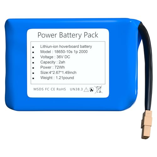 BENKIA Hoverboard Battery Replacement 36V 2Ah Hoverboard Replacement Battery Rechargeable Li-ion Battery Pack for Hoverboard
