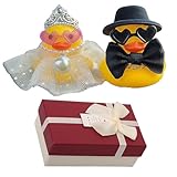 Photo Gallery xpex 2 pezzi anatre da bagno per coppia di sposi con confezione regalo, paperelle di gomma, idee regalo per matrimonio Photo Gallery xpex 2 pezzi anatre da bagno per coppia di sposi con confezione regalo, paperelle di gomma, idee regalo per matrimonio