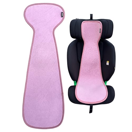 HECKBO Funda para asiento infantil de verano funda transpirable y antisudor con estructura alveolar 3D, para sillas de coche y cochecitos del grupo 2/3, rosa.