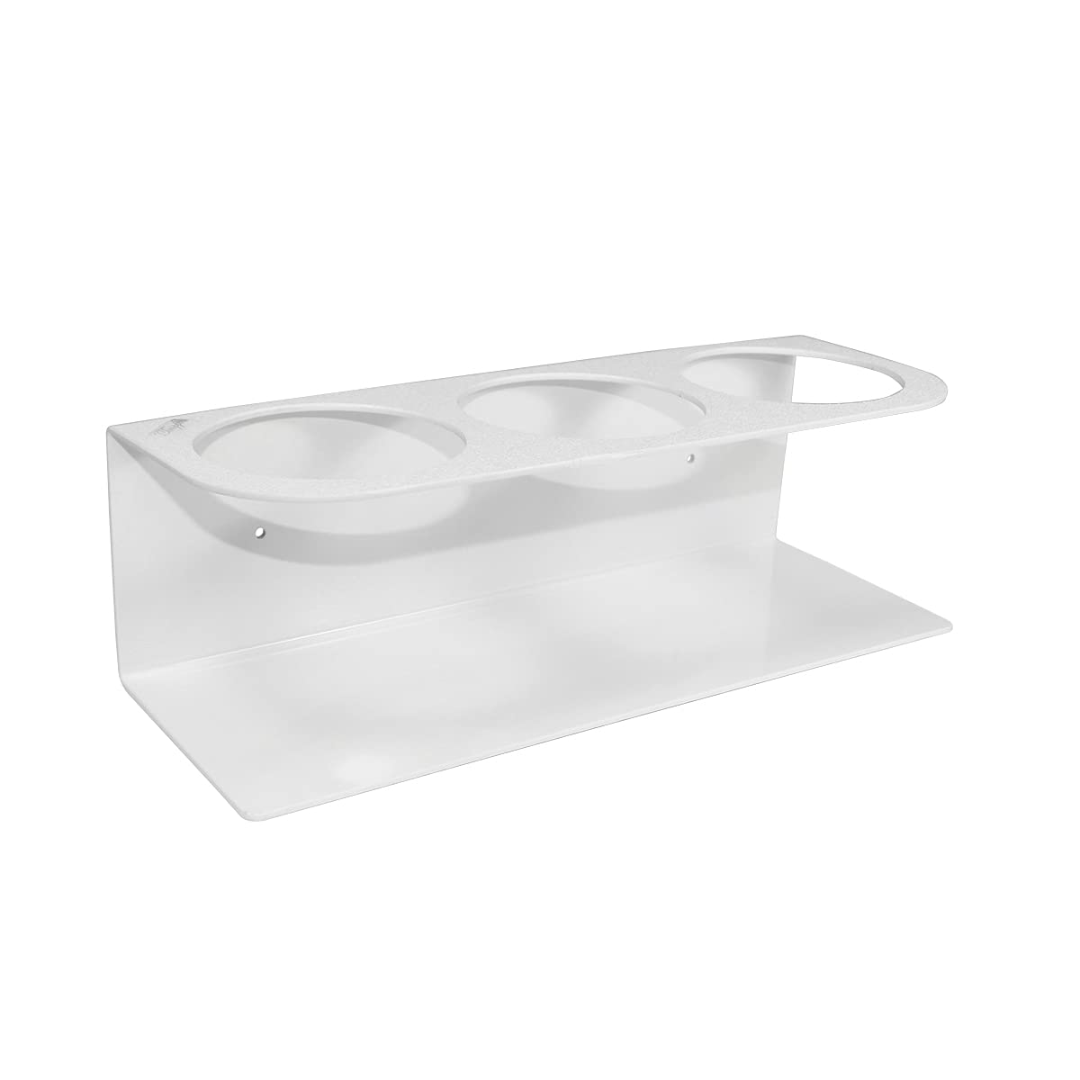 TrippNT 50411 White Acrylonitrile Butadiene Styrene Triple Bottle Holder, Stores 3 Bottles of 1L, 3.75" Diameter x 13.25" Width x 4.25" Height