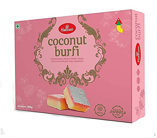 Haldirams Coconut Burfi, 400 g| White and Pink