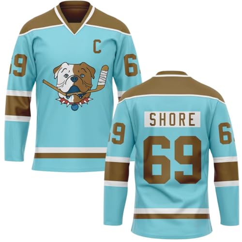 TronX Shoresy 69 Sudbury Blueberry Bulldogs Adult Fan Hockey Jerseys (US, Alpha, XX-Large, Regular, Regular, Blue)