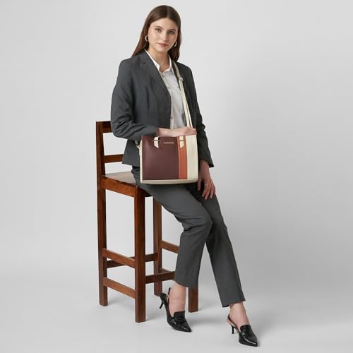 Image of Caprese Birdy Medium Satchel Bag for Women with Multiple Compartments, Adjustable & Detachable Strap | Versatile Shoulder, Crossbody & Handheld Bag for Work, Travel, and Everyday Use