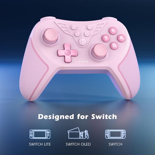 LATEC Controller for Switch, Wireless Controller for OLED/Lite with Hall Joystick, Programmable Buttons, 6-Axis Gyro, Double Shock and Turbo Function - Image 2