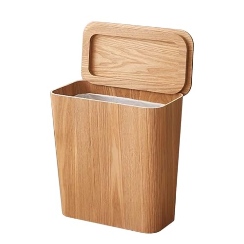 Caneca de basura de madera rectangular 12 litros