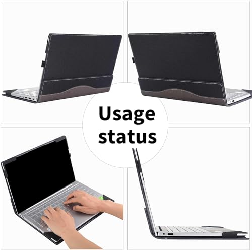 Funda para Laptop Lenovo Yoga Pro 7 14 pulg PU Cuero Gris miniatura 2