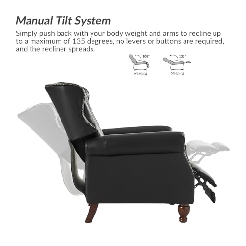 Hulalahomegenuineleatherreclinerchairwithsolidwoodfeetmodernadjustabletuftedpushbackarmchairwrivetdecorationhometheaterseatingsinglerecliningsofaforlivingroomblack Urban Country Home Decor Hulala home genuine leather recliner chair with solid wood feet modern adjustable tufted push back arm chair wrivet decoration home theater seating single reclining sofa for living room black urban country home decor