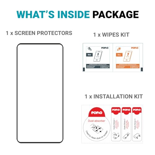 Image of POPIO Military-Grade Gorilla Tempered Glass for OnePlus Nord CE3 (Black) 9H Hardness, Edge-to-Edge Full Coverage, Anti-Scratch, Bubble-Free, Ultra Clear HD Glass, Oleophobic Coating, Face ID Compatible