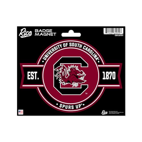 Rico Industries NCAA South Carolina Gamecocks Standard Badge Magnet - for Car, Fridge