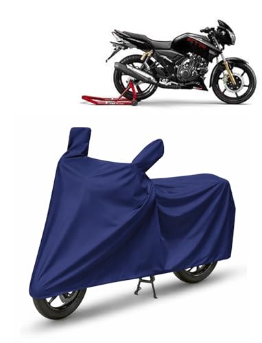 Image of Bike Cover for TVS Apache RTR 180 with Side Mirror Pocket & Buckle Belt | HIGH Material Quality | Weather Resistant
