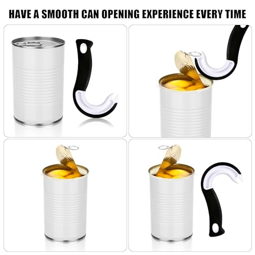 2pcs Easy Open Ring Pull Can Opener, Hook Can Opener Pull Tab No-Slip Rubber Grip Can Lid Lifter Manual Ring Top Soda Opener Tool for Elderly, Children, Weak Hands - Image 4