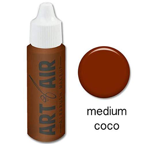 Art Of Air 4Pc Dark Complexion Professional Airbrush Cosmetic Makeup Set 1/2 Oz Bottles #TOP5