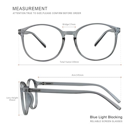 Image of Vintage Round Progressive Multifocal Presbyopic Glasses, Photochromic Gray Sunglasses for Men Women Readers (Clear Gray,+1.00 /+4.00 Magnification)
