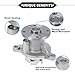 VekAuto Water Pump Compatible for HYUNDAI GRAND I10 I20 for KIA RIO PICANTO MORNING 1.2L, Durable Metal Silver Tone Front Engine Water Pump