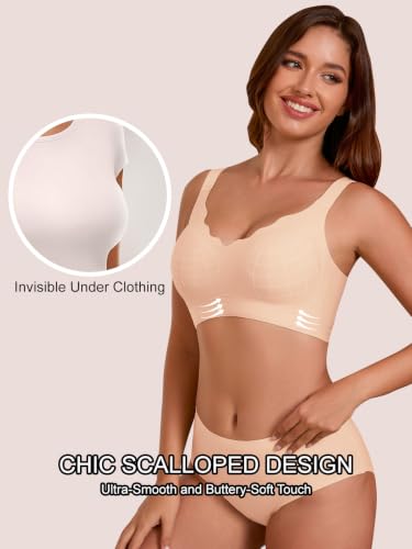 COCOMARTS Jelly Bras for Women No Underwire Push Up Bra Skin L - image 2