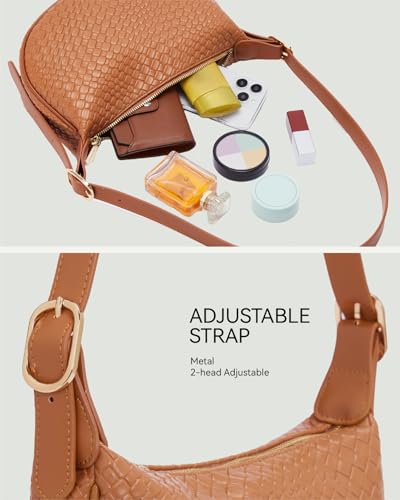 Image of BOSTANTEN Purses for Women Crescent Crossbody Bag Vegan Leather Shoulder Hobo Handbag Adjustable Strap