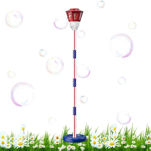 Máquina de Hacer Burbujas - Juguete Exterior con diseño farola,Soplador de Burbujas automático con luz | Recomendado para Niños, Niñas y Adultos, Jardín, Césped, Patio, Bodas y Verano