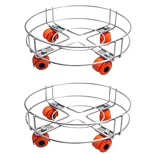 Image of Q13 Multi-Purpose Cylinder Trolley & Plant Stand | Smooth Movement Gas Stand with 360 Rotating Wheels | Kitchen & Home Availability (1)