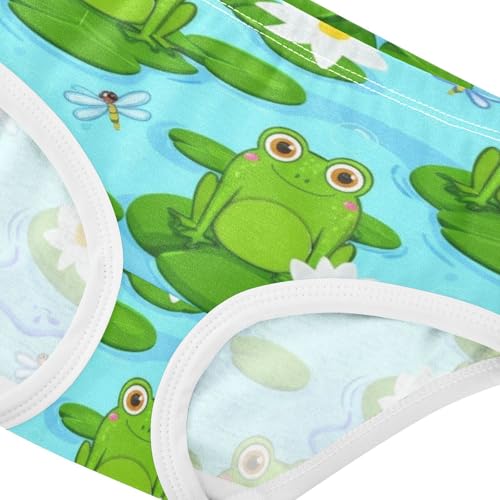 Florals Girls Underwear Toddlers 2t Cotton Panties for Girl Cute Green Frogs Blue Briefs Girls Undies4