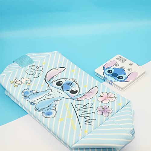 Stitch Travel Cosmetic Pouch, Large Capacity Cartoon Zippered PU Bag, Foldable Makeup Accessories Organizer and Storage for Women and Girls - Image 5