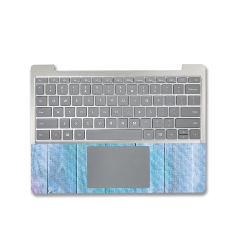 Image of MightySkins Carbon Fiber Skin Compatible with Microsoft Surface Laptop Go 3 (2023) Full Wrap Kit - Wood Pastel | Protective, Durable Textured Carbon Fiber Finish | Made in The USA