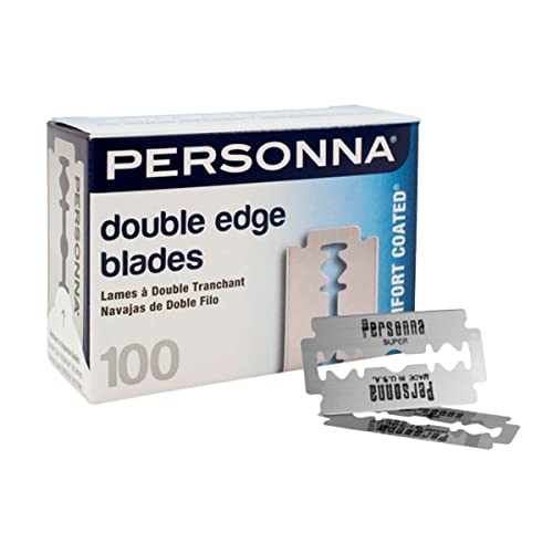 Personna DE Stainless Steel Double Edge Blades - 2.875' Length, 2' Width, 1.0625' Height, 100-Pack - 60-0257-NUPC