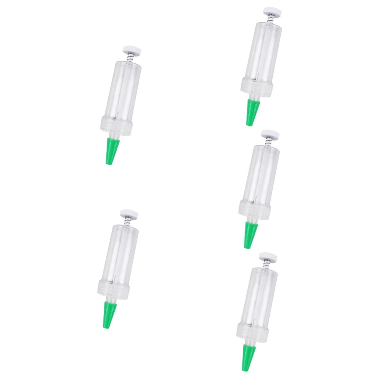 POPETPOP 5 Pièces Semeur Jardinage Semoir Petit Épandeur Semoir à Gazon Manuel Râteau Jardinière à Pousser à La Main Semer des Outils De Repiquage Clair Pôle Semoir Manuel Machine Plastique