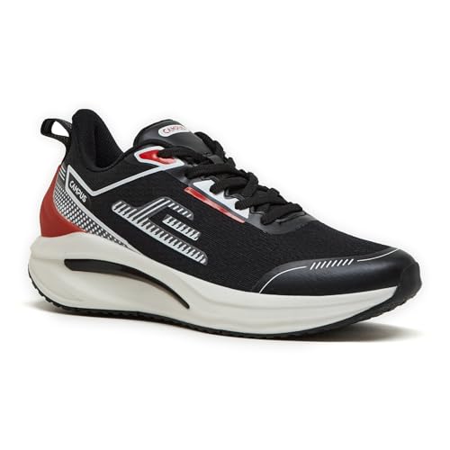 Campus Men STRUT Running Shoes BLK/WHT - 10UK/India, Black