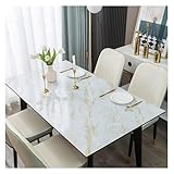 YAHUO PVC製 テーブルマット テーブルクロス デスクマット テーブルカバー 矩形 防水 防油 耐久 汚れ防止 サイズ選択可能 デザイン ホワイト クリスタル 70*120cm