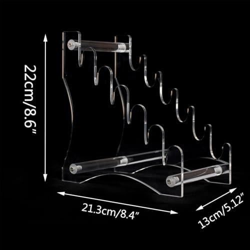 Image of WANLIAN Pocket Knife Display Stand, Knife Holder, Knife Collection Display Stand, for pocket knife organizer& Display hut home decoration (transparent)
