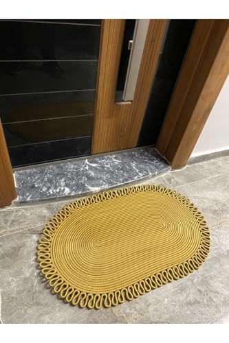 Dublin Serisi Jüt, Desenli Kapı Önü, Paspas, Banyo Paspası, Balkon Paspası/Hediyelik, Ev Eşyası Jüt 50 x 80