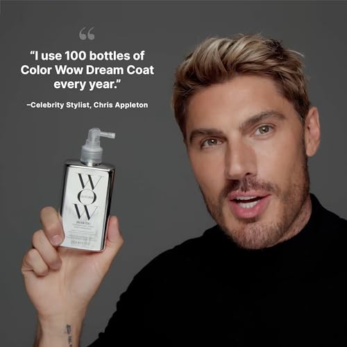 color wow dream coat supernatural spray  keep your hair frizz-free and shiny no matter the weather with award-winning anti-humidity treatment