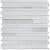 Simple Tile - Glass Mosaic Tile for Kitchen Backsplash, Bathroom Shower Wall, Etc, "Simple Color Collection", Mixed Strips, 12-1/2"X12"X5/16" (Sample Swatch (4"X12"), GTM 001 - Aspen)