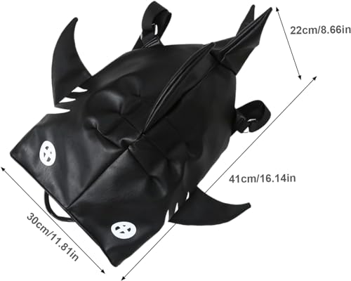 Shark Backpack Cute Animal Schoolbag, Y2K Cool 3D Shark Bag Preppy Korean Zipper Large Capacity Kawaii Novelty Purse Trendy Portable Kids Backpack for Boys Girls School (Black)2