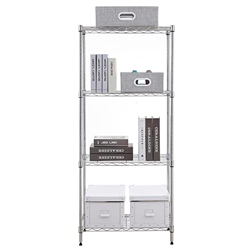 Mzg Steel Heavy Duty 4-Tier Utility Shelving Unit Steel Organizer Wire Rack For Home,Kitchen,Office (24-In W X 14-In D X 53-In H) #TOP3