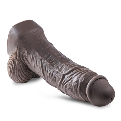 realistischer riesen dildo, 33 * 8.3cm silikon monster dildo bbc mit realistic adern bällen, dicke xxl dildo buttplug mit saugnapf schwanz sexspielzeug für erfahrene frauen männer paare analspiele