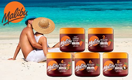 Malibu Sun Bronzing Fast Tanning Body Butter SPF 4, Tan Accelerator with Beta Carotene, Moisturising Bronzing Tanning Lotion - Image 3