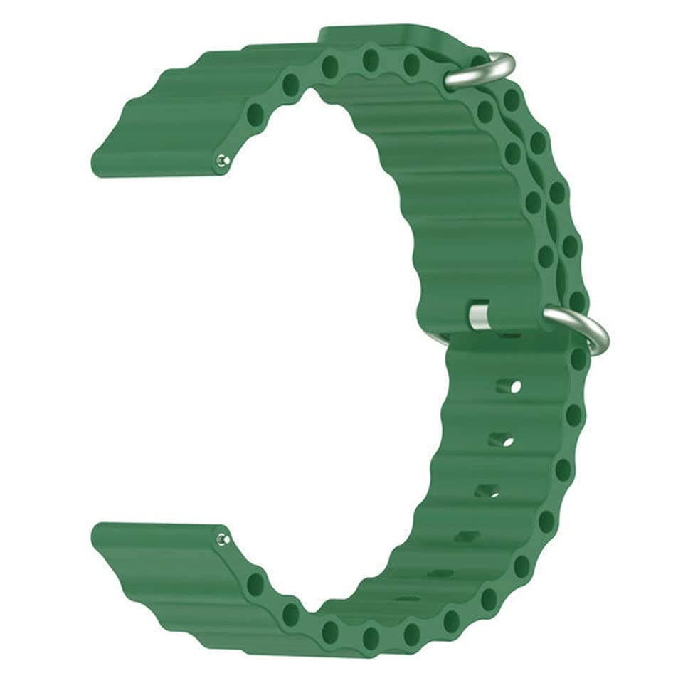 AONES Ocean Silicone Watch Strap Compatible for Goqii Smart Vital Max