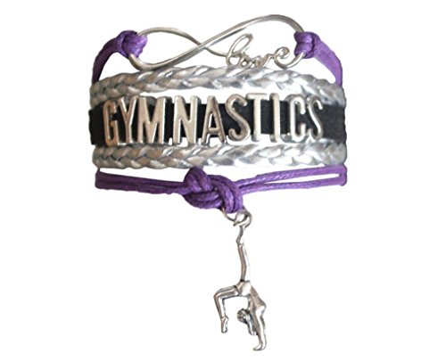 Gymnastics Charm Bracelet- Girls Gymnastics Infinity Bracelet- Gymnastics Jewelry for Gymnast